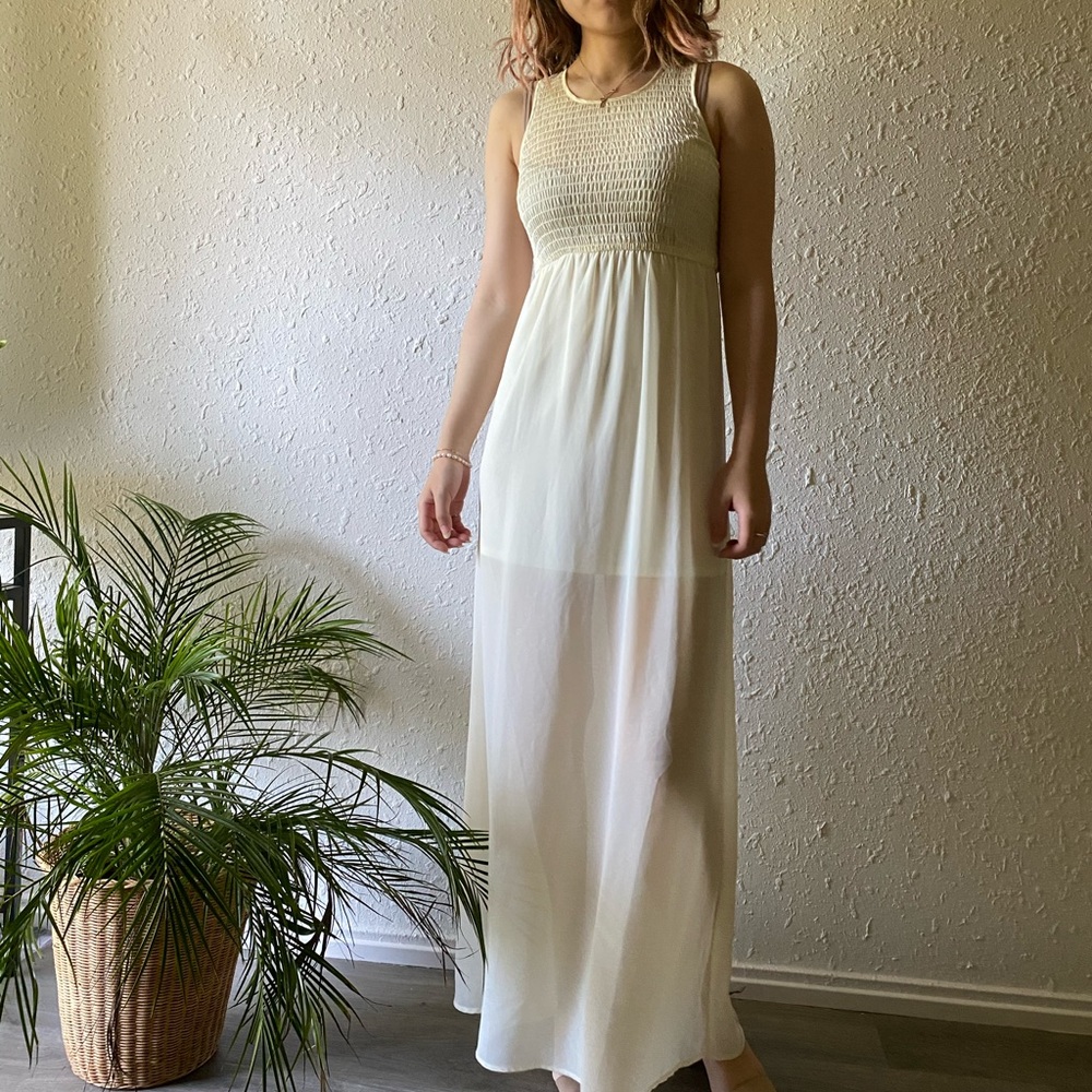 Chiffon floor length dress